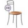  Обеденный стул Лайт-2 матовый хром ЭКО кожа 54 светло-коричневая 