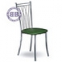  Кухонный стул М-Бистро-204 глянцевый хром искусственная кожа 2 зелёная 