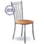  Кухонный стул М-Бистро-204 глянцевый хром ЭКО кожа 54 светло-коричневая 