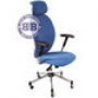  Кресло с подголовником CH-593-ASX-V398-86 цвет - синий материал ткань 