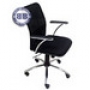  Тканевое кресло М-Форум хромированный каркас ткань 19 чёрная 