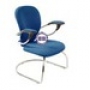  Кресло посетителя CH-661AXSN-V-Blue синее V398-86 