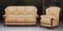  Трехместный кожаный диван 